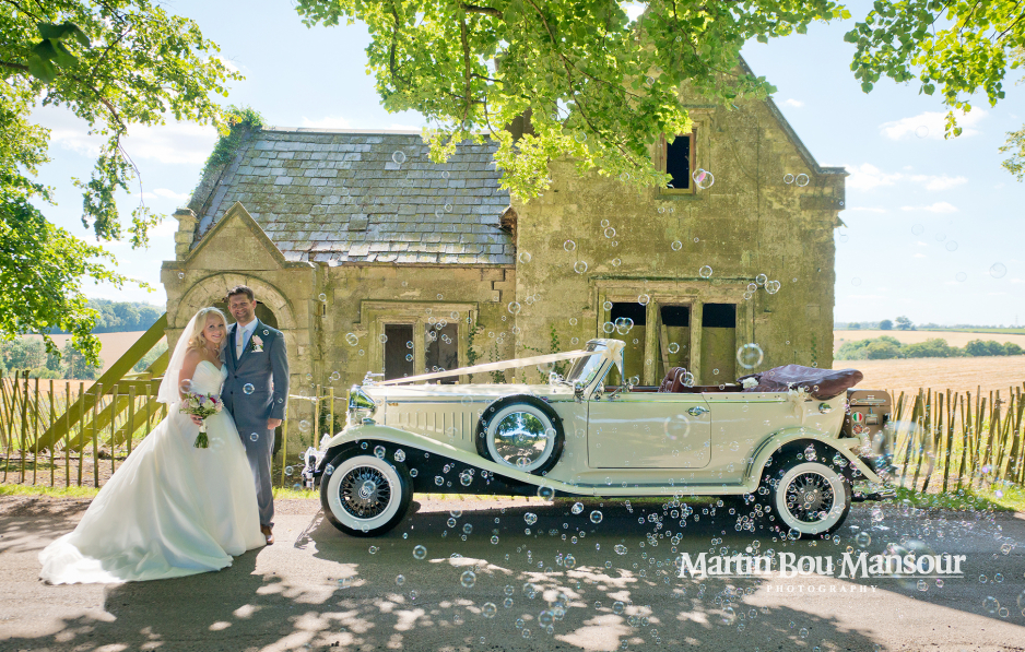 Bubble Car at Luton Hoo with Bride & Groom